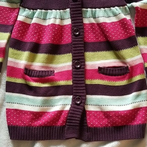 CRAZY 8 GIRLS SWEATER CARDIGAN WITH A HOOD SZ M - Picture 2 of 5
